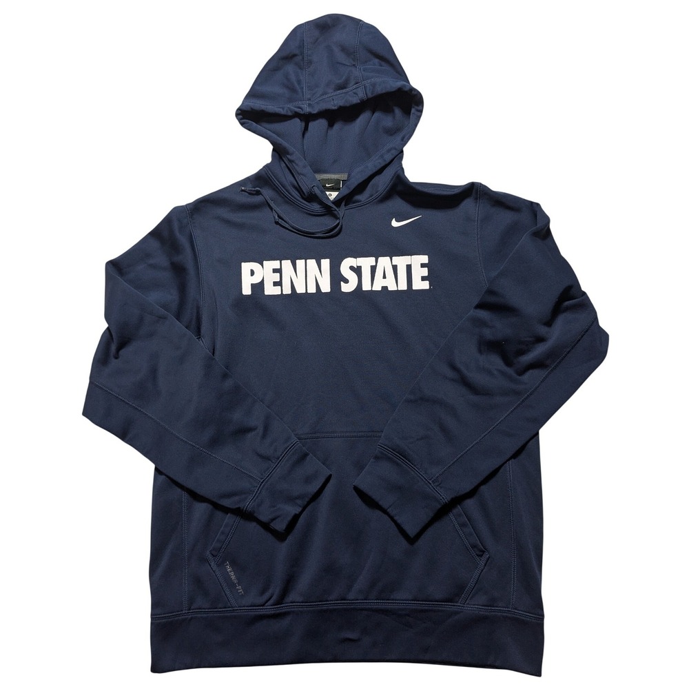 Nike Penn State Nittany Lions Therma-FIT Hoodie Navy Blue Mens Medium